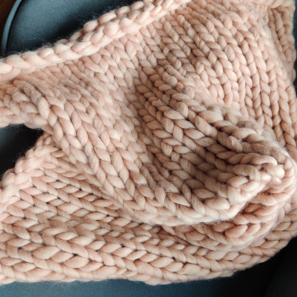 handmade Other - Handmade chunky knit throw tan soft angora yarn
